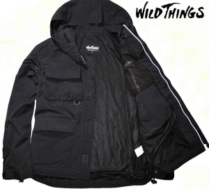 新品ラス1 M 定価1.98万▼ ワイルドシングス 別注 マウンテンパーカー フード ジャケット 黒 WILD THINGS ジャーナルスタンダード メンズ