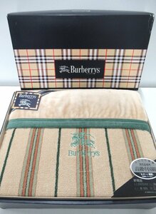 C69◆未使用 Burberry バーバリー バイルブランケット メイフォード FEF1501458 毛布 綿100％ 140×200cm 西川産業株式会社 寝具 毛布