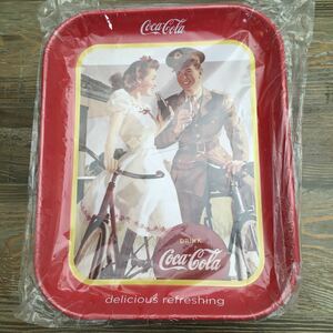 コレクターアイテム　新品未使用　コカコーラ　Coca Cola アルミ　トレイ トレー　レトロ コーラ 