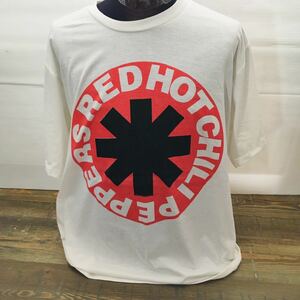 レッドホットチリペッパーズ　RedHotChiliPeppers XL バンドTシャツ　ロックTシャツ　バンド ロゴ 半袖 ホワイト
