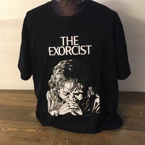 コレクターアイテム　エクソシス　THE EXORCIST L ムービーTシャツ　映画Tシャツ　ホラーTシャツ　ムービー ブラック 