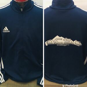 アディダス　adidas US L トラックジャケット　ジャージ　ネイビー