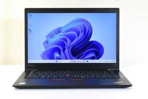 Lenovo ThinkPad T470s/Core i5-7200U/メモリ8G/NVMe SSD 256G/カメラ/14インチ/FHD 1920x1080/Windows 11 /中古ノートパソコ