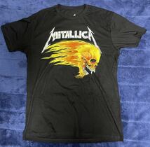 ☆ メタリカTシャツ L 公式サイト購入 正規品 flaming skull METALLICA / ガンズアンドローゼズ エアロスミス モトリークルー ac/dc_画像1