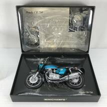 □ジャンク品□ MINICHAMPS ミニカー HONDA ホンダ CB750 1968 BLUE 1/12 開封済み_画像5