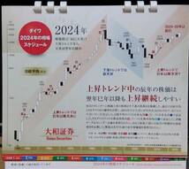 新品 2024年 カレンダー 大和証券 卓上 ダイワ2024年の相場スケジュール 株式 投資 株価 相場 非売品_画像1