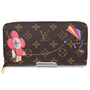 ルイ・ヴィトン LOUIS VUITTON ジッピー・ウォレット ヴィヴィエンヌ 日本限定 ラウンド長財布 M69054 ローズバレリーヌ 【中古】A