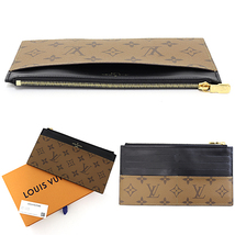 ルイ ヴィトン LOUIS VUITTON スリムパース 長財布 モノグラム リバース キャンバス M80390 ライトブラウン ブラック【中古】Aランク_画像2