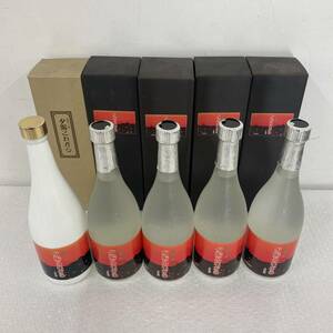 P125(5960)-415【愛知県内のみ発送、同梱不可】お酒 焼酎 5本まとめ 約6㎏ 伝説の一瓶 夕陽これから 麦原酒 720ml 36%