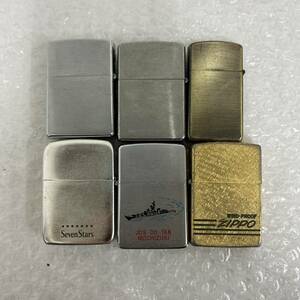 J125(320)-619【名古屋】ライター6点まとめ 約0.3kg Zippo ジッポー SevenStars WIND・PROOF 他