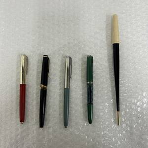 J011(65)-607【名古屋】万年筆 5本まとめ PAILOT パイロット 大東 WING SUNG ウィングサング MONTBLANC モンブラン 