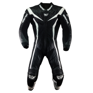 MFJ official recognition model BERIK Berik racing suit LS1-10417 BLACK/WHITE 58 size 4XL size corresponding circuit touring [ motorcycle supplies ]