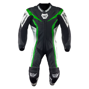 MFJ official recognition model BERIK Berik racing suit LS1-10417 GREEN 58 size 4XL size corresponding circuit touring [ motorcycle supplies ]