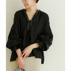 URBAN RESEARCH Urban Research 23SSlinen rayon embroidery blouse India embroidery . charm . position class woman appear Silhouette BLK F regular price 13,200 jpy 