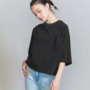 BEAUTY&YOUTH UNITED ARROWS アローズ 23SS ドルマンスリーブポケットTシャツ 品よくリラックススタイルを叶える シンプル 着回し力 BLK Fの画像1