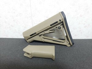 実物 MAGPUL FDEカラー CTRストック MOE Kグリップ (GHK マグプル VFC PTW トレポン Infinity MK18 米軍 海兵隊 BCM NOVESKE N4 PRIME WA