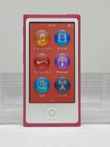 【新品バッテリー交換済み nanoシリーズ最終モデル】 Apple iPod nano 第7世代 16GB ピンク 中古品 【完動品 生産終了品 1円スタート】