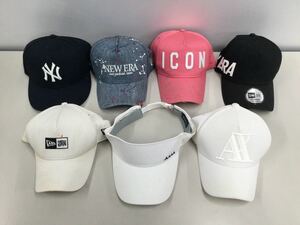 【ジャンク品】　キャップ7点セット　NEWERA　ニューエラ　アルマーニエクスチェンジ　muta　ムータ　DSQUARED2 ディースクエアード 29-148