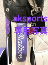 新型malbon golf ●マルボンゴルフ　キャディバッグ　ゴルフバッグ　ブラックパープル※写真転載禁止※_画像9