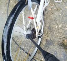 自転車後輪ブレーキ洗浄