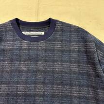 23AW 新品 White Mountaineering ホワイトマウンテニアリング LAYERED CHECK PULLOVER レイヤードウールカットソー_画像3