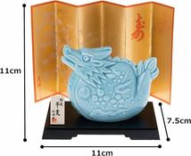 置物 干支 辰 陶器 お洒落 卓上 開運 かっこいい 龍 2024年 来年 置き物 十二支 正月 金運 招福 人気 辰年 ドラゴン 縁起物_画像2