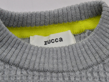 ズッカ ZUCCa ニットセーター ワッフル 長袖 Mサイズ グレー レディース j_p F-L7670_画像4