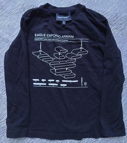 エンポリオアルマーニ キッズ 長袖 Tシャツ 黒 6A