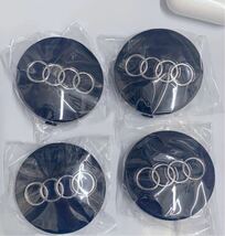 アウディ Audi ホイールセンターキャップ 60mm 4個　ブラック_画像1