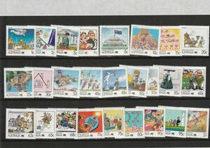外国切手・オーストラリア）まんが切手「リビング・トゥゲザー」１C～１＄　26種　未使用NH