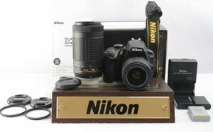 ニコン Nikon D3400 ダブルズームキット 【付属品・元箱・おまけ付き】　#512-041-1227☆