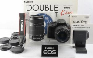 キャノン Canon EOS Kiss X7 ダブルズームキット デジタル一眼レフカメラ【付属品・元箱】 　#512-045-1231