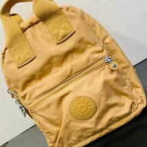 【76】美品 kipling キプリング バックパック ベージュ リュック ブランド レディース 人気 バック_画像2