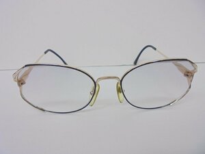 【86】1円～C.DIOR CD クリスチャンディオール ゴールドカラー 2653 54□17 度入りメガネ テンプルに歪みあり 汚れ有り ジャンク扱い