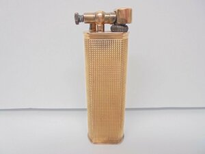 【86】1円～dunhill ダンヒル ガスライター ハンマー式 ゴールド ローラー固着有り 蟹マーク有り 喫煙具 キズ 汚れ ジャンク扱い