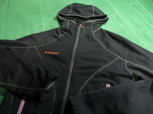 ▲MAMMUT EIGER EX ポーラテックパワーストレッチPROフリース EISWANDエイスワンドテック ジャケット MEN'S ブラック アジアL 美品!!!▲