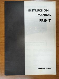 INSTRUTION MANUAL ＦＲＧ−７