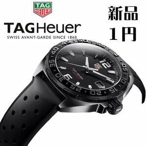 新品1円 タグホイヤー新品 200m防水フォーミュラ1 F1 &ブラックフェイス サファイアガラス スイス製 メンズ TAG HEUER 腕時計 1スタ 本物