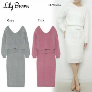 Lily Brown リリーブラウン　アンゴラ混　ニットワンピース　美品