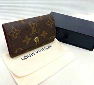 AK◆ 未使用品 ルイヴィトン LOUIS VUITTON M60701 モノグラム フューシャ ミュルティクレ 6 6連 キーケース ブラウン 鍵入れ 小物