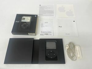 AK☆ Apple iPod Classic 30GB A1136 第5世代 BLACK アイポッド クラシック アップル ブラック 箱付き 説明書付き 