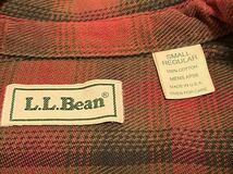 エルエルビーン L.L.bean コットンシャツ チェック ヘビー 長袖 USA製 Sサイズ 古着ビンテージ _画像3