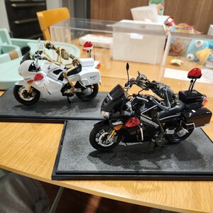 TAMIYA 　tamiya　タミヤ　ホンダ Honda　VFR　 プラモデル　フィギア　ガイコツ　白バイ　黒バイ　展示用　アクリルケース