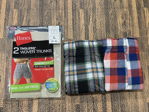 [Hanes] partition nzL size check pattern men's trunks underwear for man man man gentleman popular brand 