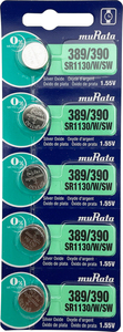 SR1130W/SR1130SW(389/390) for watch acid . battery 1 seat 5 piece entering Murata. rice field factory new goods unused free shipping *