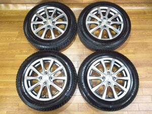 GRASSグラス5.5J-15 off+42 pcd100/4H X-ICE XI3 175/65R15 15インチアルミホイール+スタッドレスタイヤ付4本 アクア/フィット/スイフト