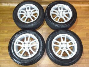 EURO MAGIC5.5J-14+38 pcd100/4H ブリザックVRX 175/65R14 14インチアルミホイール+スタッドレスタイヤ4本ヴィッツ/フィット/ノート/デミオ