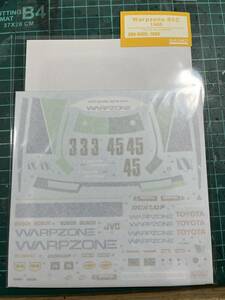 SHUNKO シュンコー デカール Warpzone 85C 1985 (T社 1/24 トヨタトムス84C 対応)