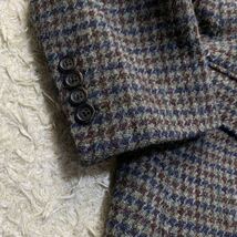 ブルックスブラザーズ×ハリスツイード Brooks Brothers HARRIS TWEED テーラードジャケット 39 L相当 千鳥格子柄 ウール グレー_画像4