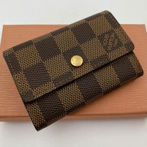 H0404【極美品】※箱付きLOUIS VUITTON ルイ・ヴィトン ダミエ　ポルトモネ プラ N61930 コインケース